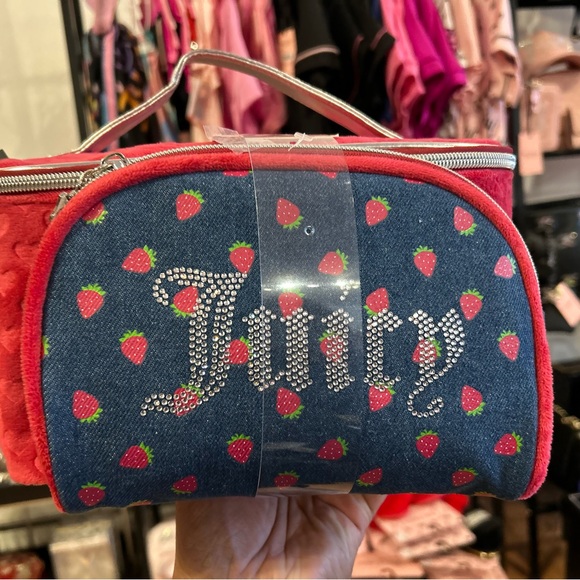 Juicy Couture Strawberry Print Cosmetic Bag - Picture 1 of 7